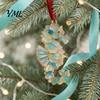 Decorative Glass Look Ornaments Sea Christmas Ornament, Coastal Turtle Whale Shark Octopus Modern Wall Hanging Decor Tree Decoration, Ocean-Inspired