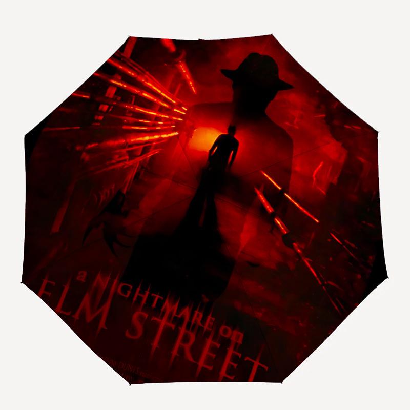 

1pc A Nightmare on Elm Street Automatic Folding Umbrella - Compact 8-Rib Design,Festive Gift for Friends & Family, Compact Umbrella 22087