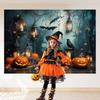 Halloween Party Backdrops Bats Ghost Pumpkins Kids Adult Child Baby Photocall Evil Witch Bats Retro Photography Backgrounds