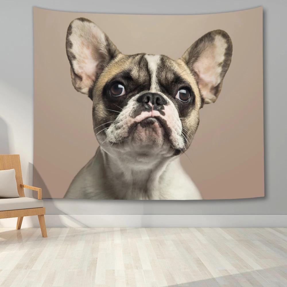Cute Animal Tapestry Wall Hanging   Art  Printed Dog Cat Hamster Deer Pattern Living Room Home Decor