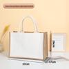 Custom Logo Hand-Painted Tote: Jute, Canvas, Cotton & Linen Handbag, Burlap DIY Lunch Box Bag