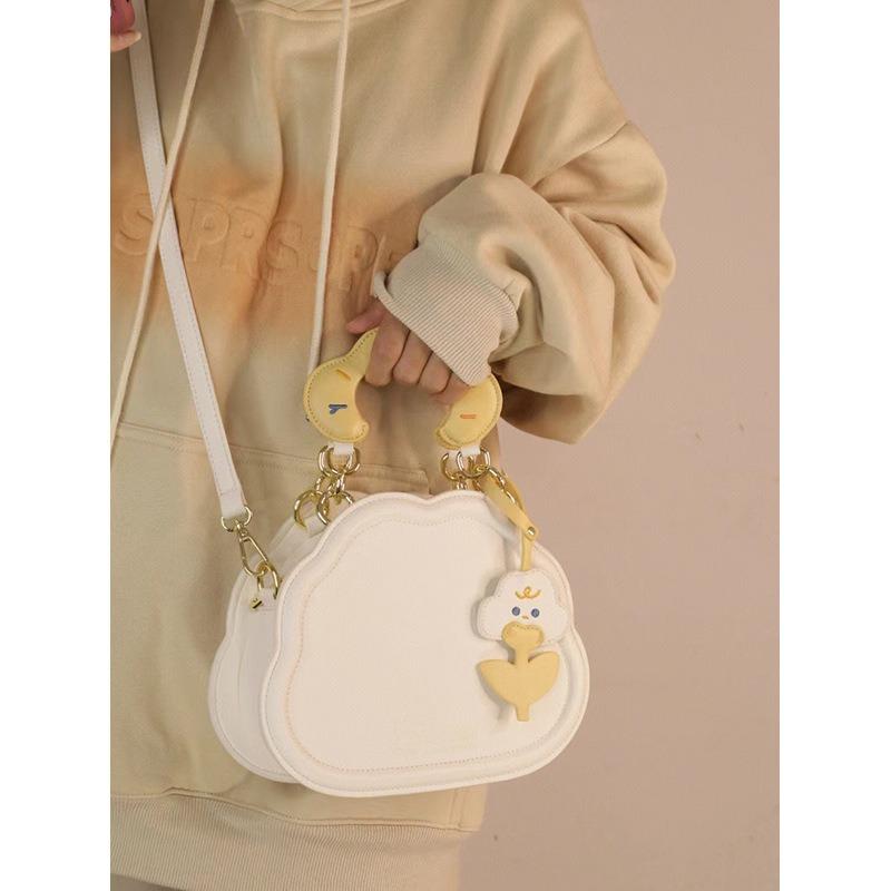 Niche Cream Cloud Bag Female Japanese and Korean Girl Cute Handbag Simple and Versatile Single Shoulder Messenger Female Bag