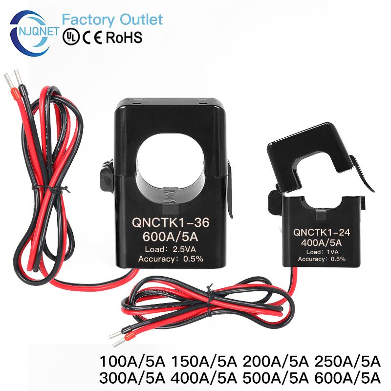Split Core Current Transformer QNCTK1-24 100A 5A 150A 200/5 300/5 400A 5A 500A/5A 600A Ac Ct Clamp Current Transformer Open Type