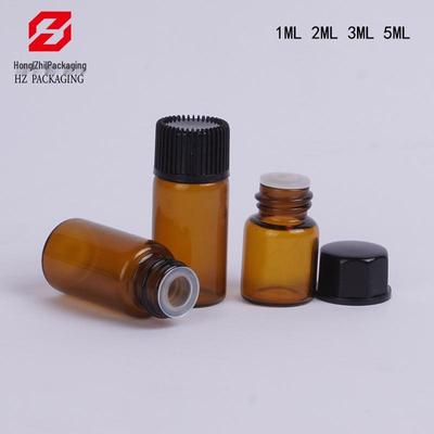Bouteille Essentielle Marron Étanche à la Lumière avec Bouchon à Vis - Tailles d'Essai: 1 ml, 2 ml, 3 ml, 5 ml