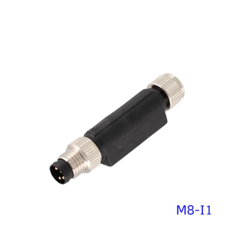 Waterproof IP67 T/Y/I Type Shape Male Female 3 4 5B 8 Pin Conversion Plug M12 To M8 Eletronic Terminal Aviator Connector Adapter