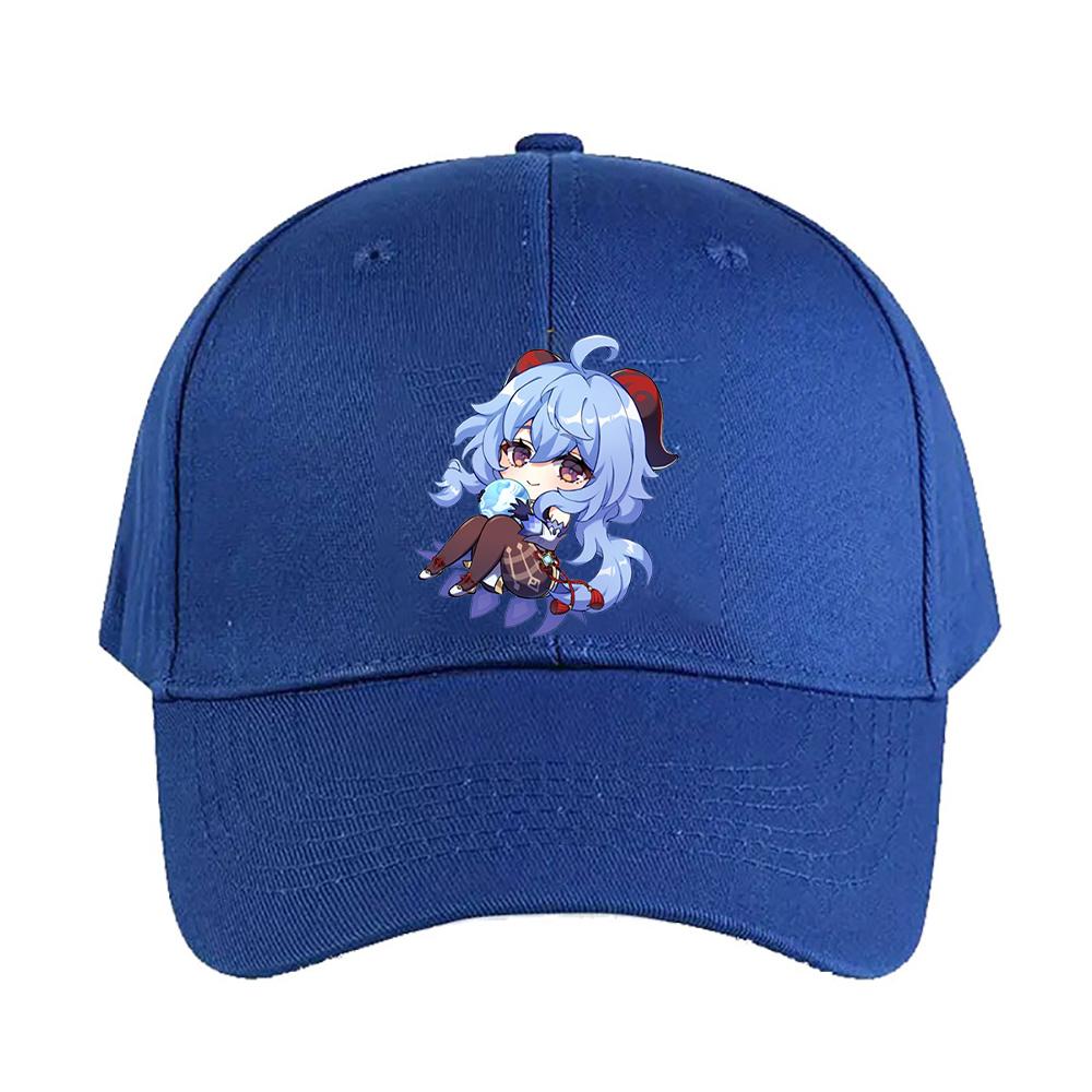 Chibi Ganyu Genshin Impact Cap Summer Woman Man Adult Casual Fashion Casual Adjustable Hiking Fishing Hat Sun Hat