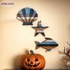 3 Pcs Wood Fish Shell Starfish Beach Wall Decor Rustic Nautical Lake House Hanging Sculpture Ocean Coastal Theme Wall Art for Bathroom Bedroom