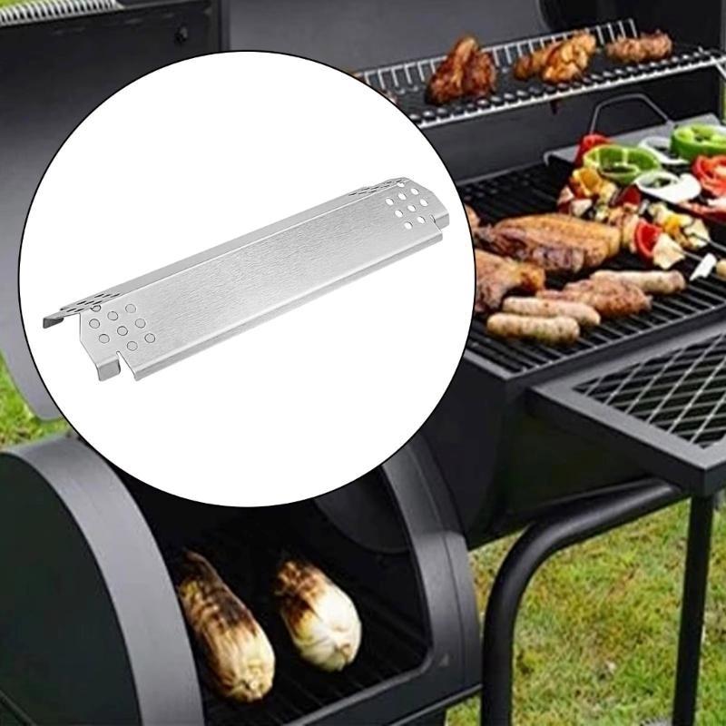 Edelstahl Eisen Hitzetent Brenner Abdeckung für Grills Einfach zu Installieren Hitzediffusorplatte Outdoor Kochzubehör A0KF