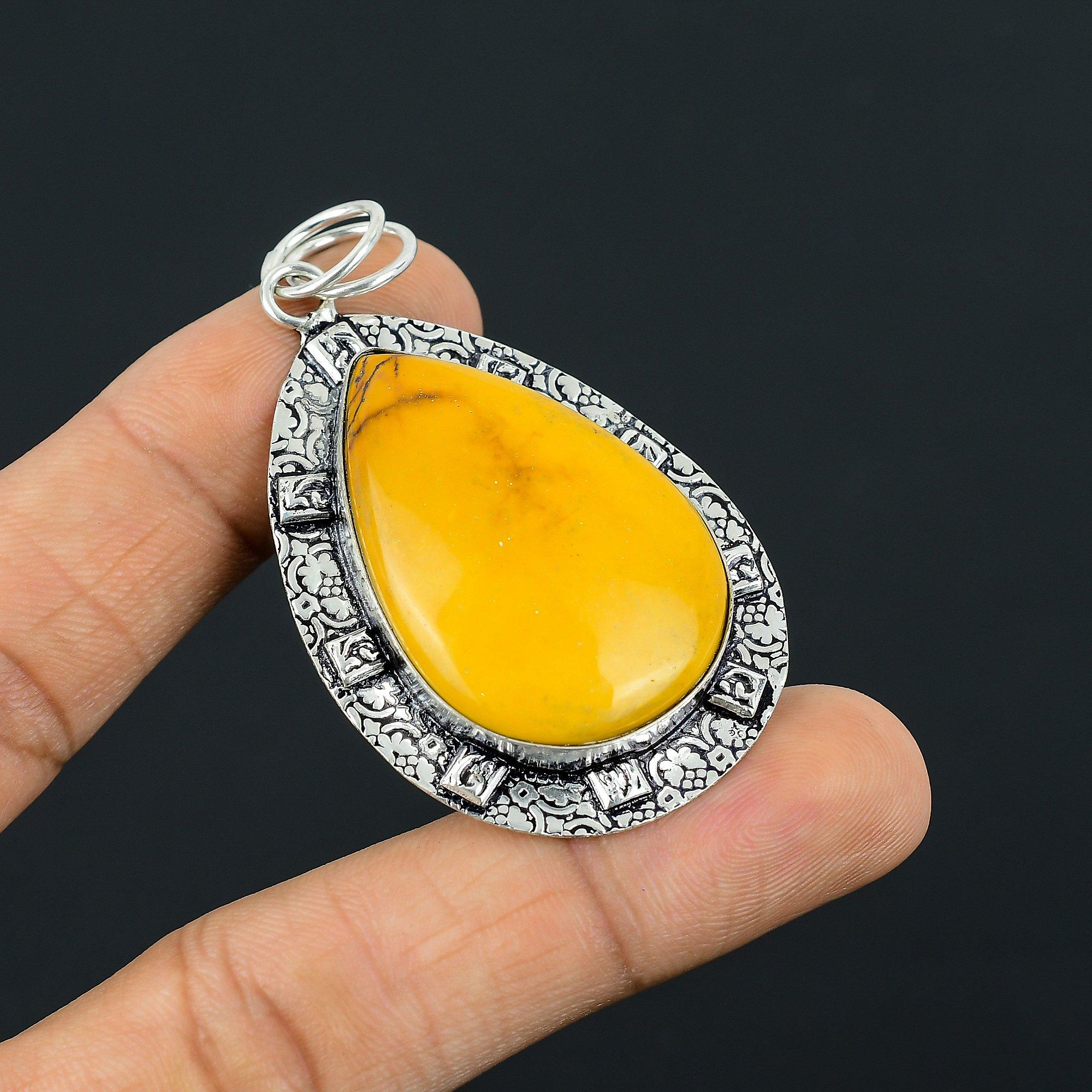 

Daughters Day Deal 925 Sterling Silver Mookaite Stone Engagement Trendy Pendant