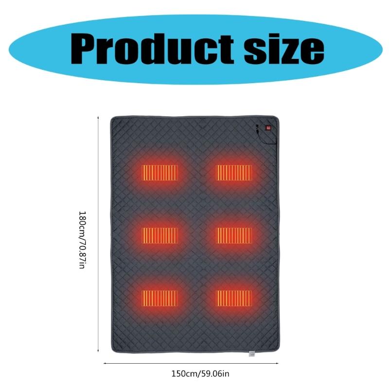 Camping Beheizbare Schlafsackmatte Outdoor Beheizbare Decke USB-Heizer Elektrische Heizdecke für Zelt Outdoor Camping