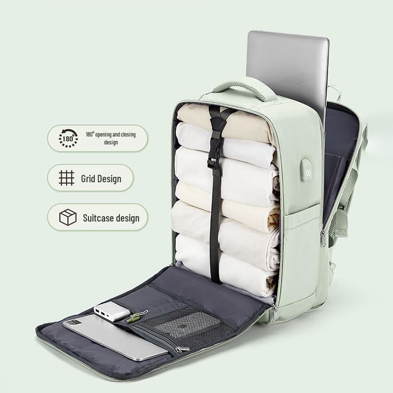 Men's Large Capacity Travel Backpack with Wet/Dry Separation, Cabin-Size Business Computer Backpack