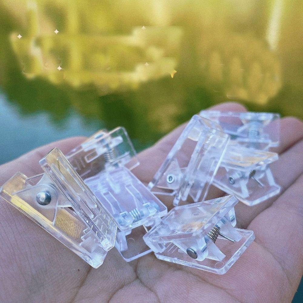 10pcs Plastic Wall Clips Portable Spring Clips Self-Adhesive Clips  Home Office Display