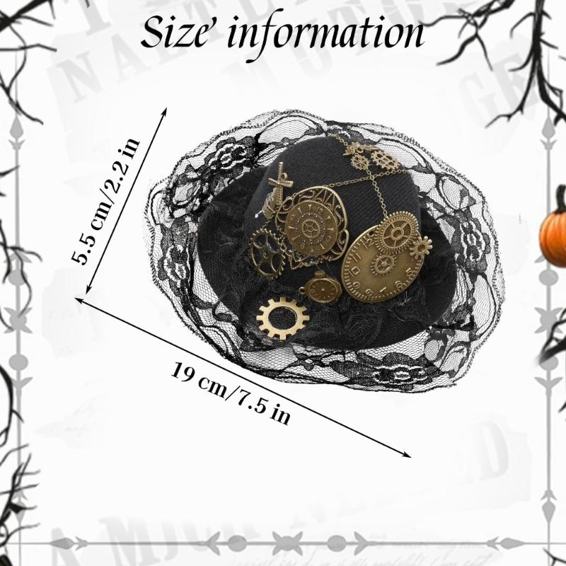 Unique Steampunk Style Hair Accessory Lightweight Polyester Design Hairpin For Performances And Costume Event