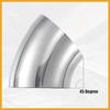 2pcs OD 3 Inch 45 Degree SS304 Stainless Steel Bend Tube Exhaust Elbow Pipe for Car Modified Exhaust System 3" Piping Silver Tone Replacement