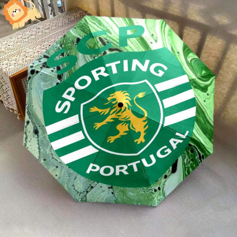 SCP Portugal: Green Gold Pride Folding umbrella travel Portable light outdoor Three folds