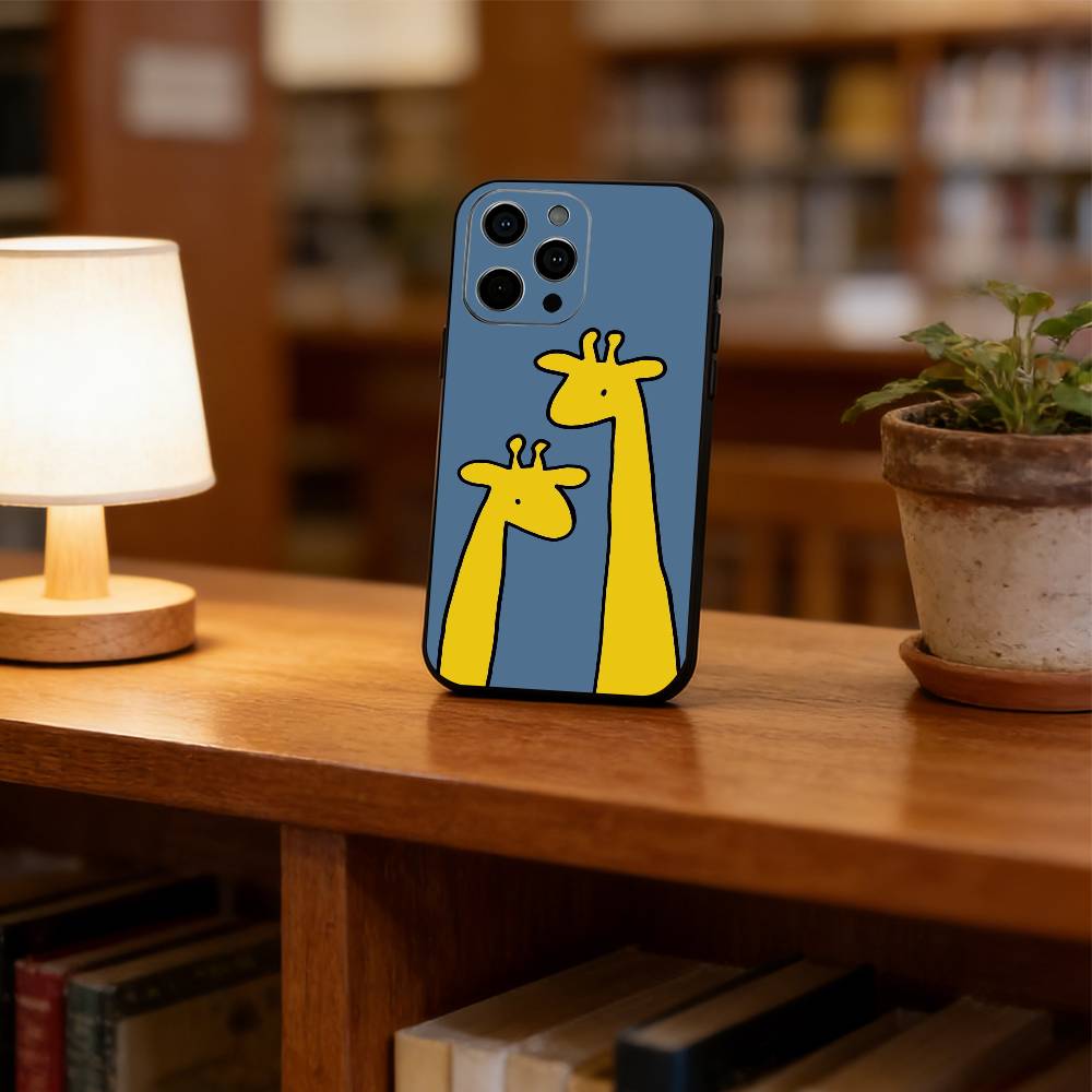 

cartoon Phone Case For iPhone 17,16,15,14,13,12,11 Plus,Pro Max,XS,Soft Silicone Black Cover iPhone17