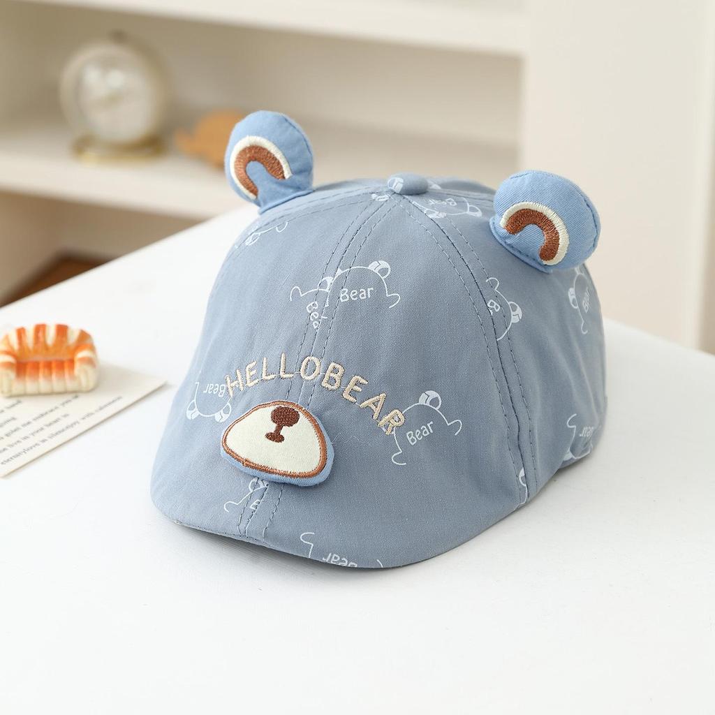 Chapeau de Soleil Bébé Ours Printemps/Été - Casquette Beret Mignonne Dessinée pour Bébés et Tout-Petits
