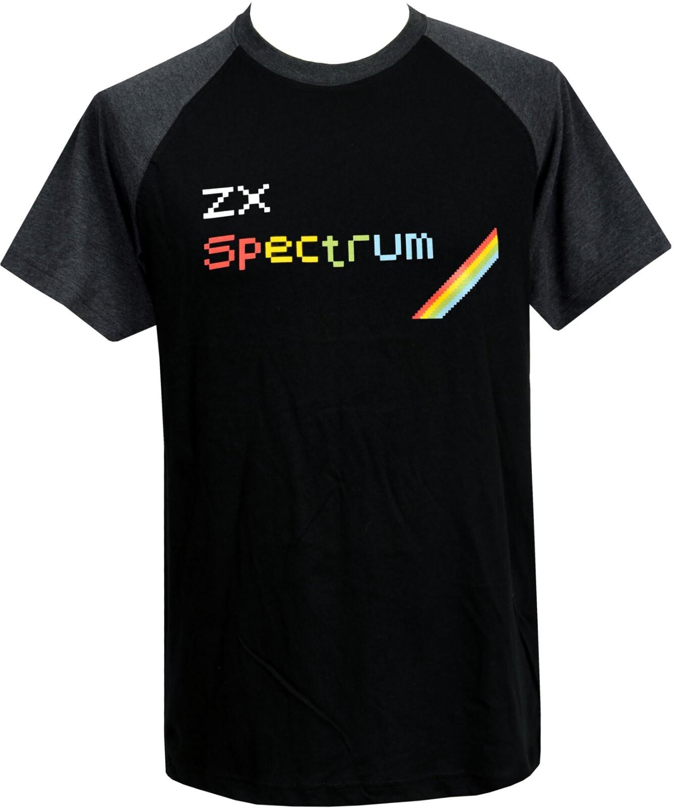 Mens Retro Raglan T-Shirt ZX Spectrum Sinclair 8-Bit Vintage Computer Gaming XXXXL