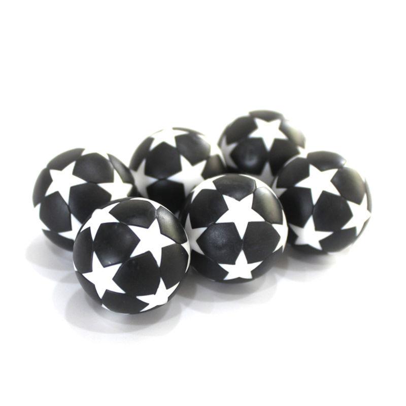 6pcs 32mm Table Soccer Foosball Fussball Football Machine Accessories Replacements Black and White Ball Kids Indoor Game