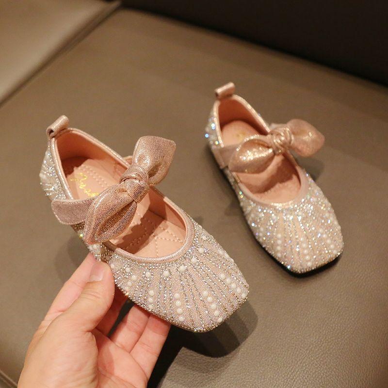 

Детская кожаная обувь для девочки, одинарная обувь, мягкая подошва, обувь принцессы, обувь для танцев, обувь с кристаллами для выступлений, обувь для девочки, детская обувь, туфли Мэри Джейн 26-insole16.3cm розовый
