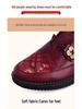 Women's Autumn Embroidered Soft Sole Non-Slip Flat Shoes - Comfortable, Breathable, Ideal for Middle-Aged and Elderly.