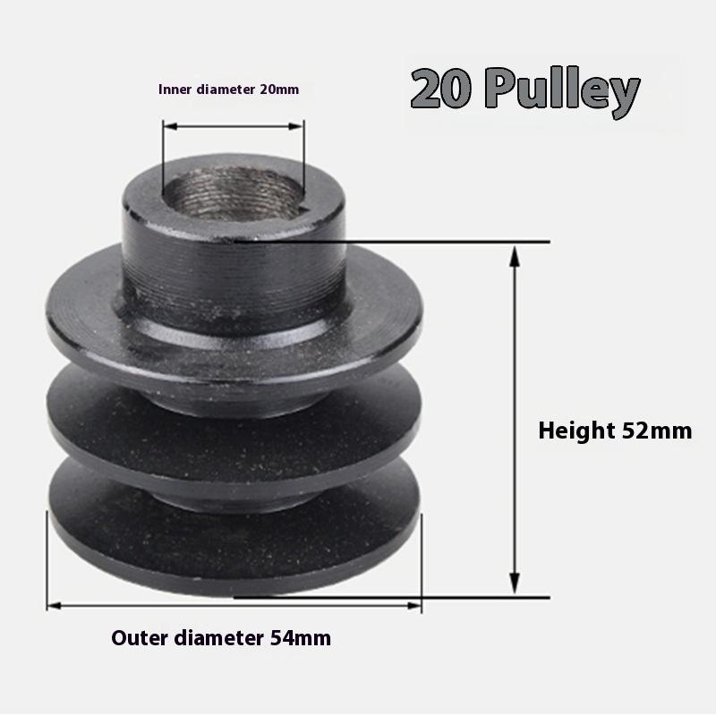 

19/20мм Двоканавковий Плоский Шпонковий Вал Шків Клинового Ременя Для Бензинового Двигуна 168F 170F Аксесуари 20mm