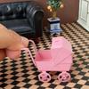 Realistischer Mini-Wiegenwagen Kinderwagen Schmiedeeisen Puppenwagen Spielzeug Sammlerspielzeug