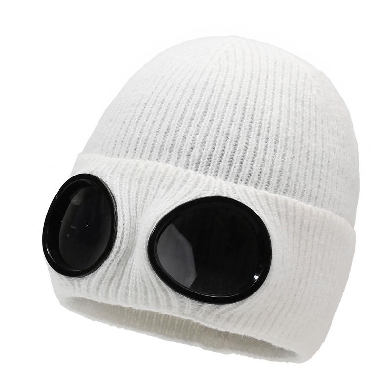 Occhiali da aviatore Cappello a maglia Cappello invernale con occhiali da sole Occhiali Cappello antivento Protezione per le orecchie Cappello di lana caldo