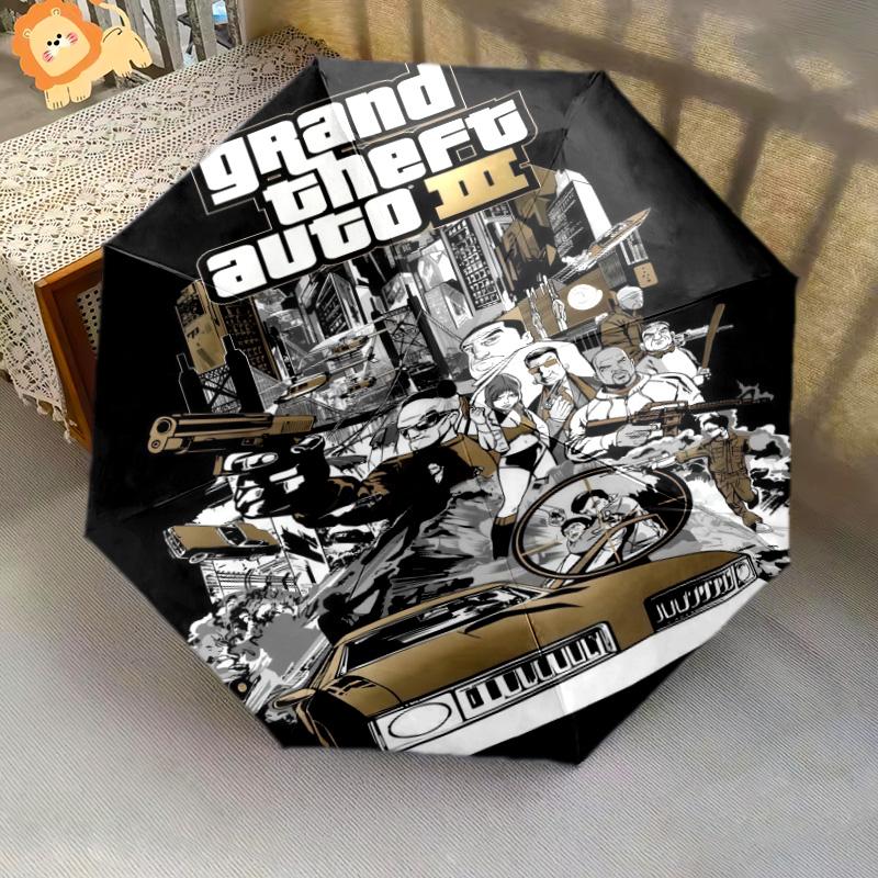 Grand Theft Auto Folding Umbrella Umbrella Portable Travel Umbrella Sun Umbrella