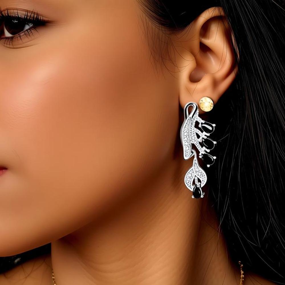 Black Awn Black Luxury Drop Earrings