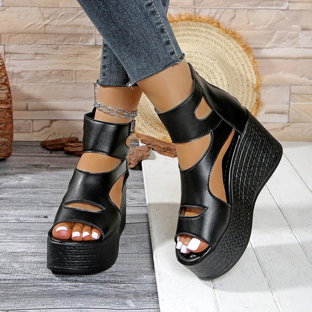 Fashion Women Fashion Wedge Sandals Summer Woman Non-slip Peep Toe Designer Shoes Casual Elegant Platform Sandals Sandalias De Mujer
