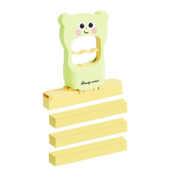 Mini Foldable Desktop Mop Cat Pattern Small Mop with Self-Wringing System Wet/Dry Cleaning Tool Tabletop Mop