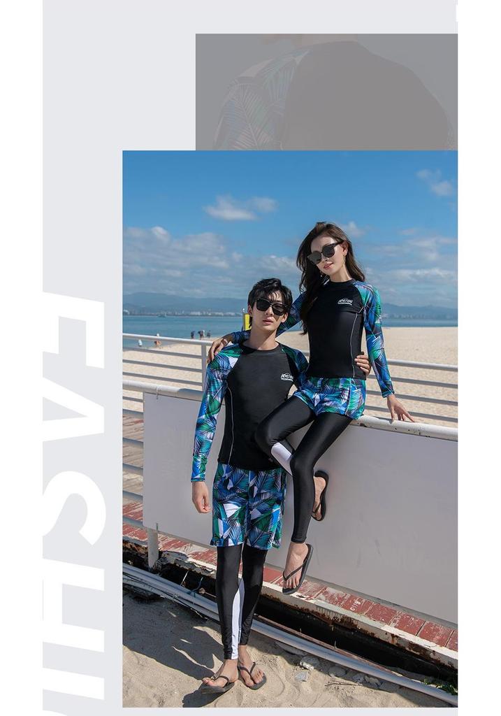 Unisex Sun Protection Long Sleeve Wetsuit Set for Snorkeling & Surfing