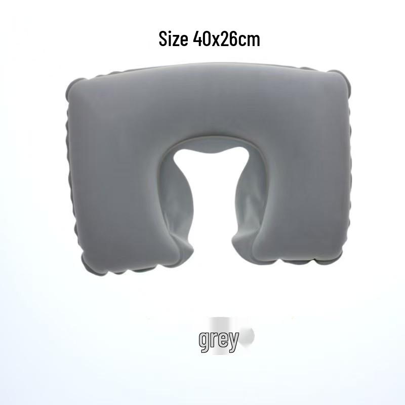 Portable Press-Type U-Shaped Inflatable Travel Neck Pillow for Side Sleep