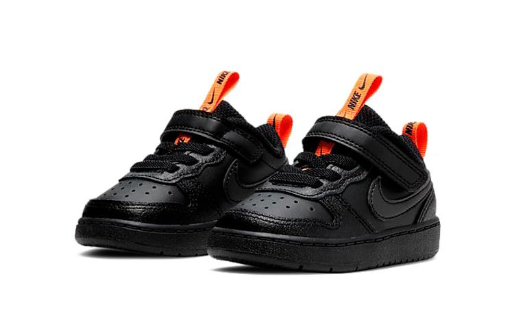 Nike Court Borough Slip Resistant Cushioning Abrasion Resistant Breathable Low Top Toddler Shoes Black CT3963-001