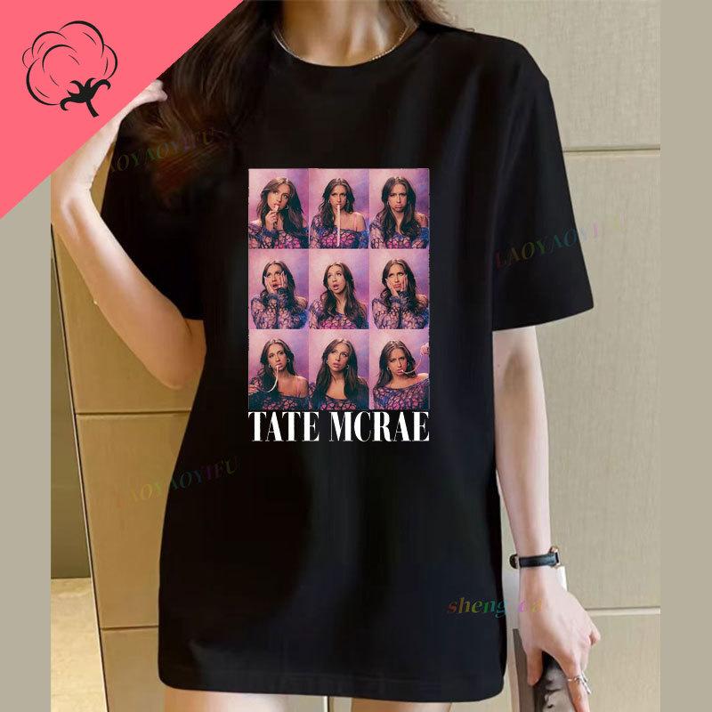 Unisex Damen Unisex Neuer Stil Tate McRae Eras Tour T-Shirt 90er Vintage Beliebt Camisetas Weiche Baumwolle Ästhetische Streetwear Tops
