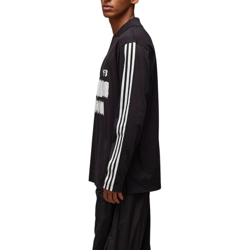 Y-3 graphic-logo long-sleeves polo shirt JN4876