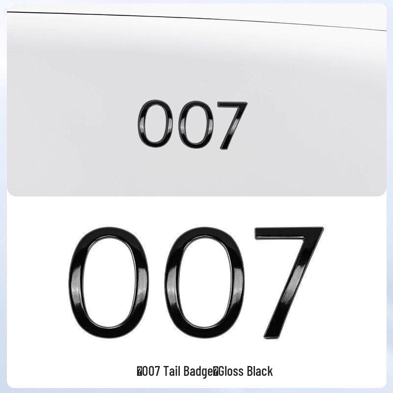 Zeekr 7X 001 007 Benutzerdefiniertes Autoemblem Schwarze Schrift Schwarzer Krieger Kun Ming Aufkleber