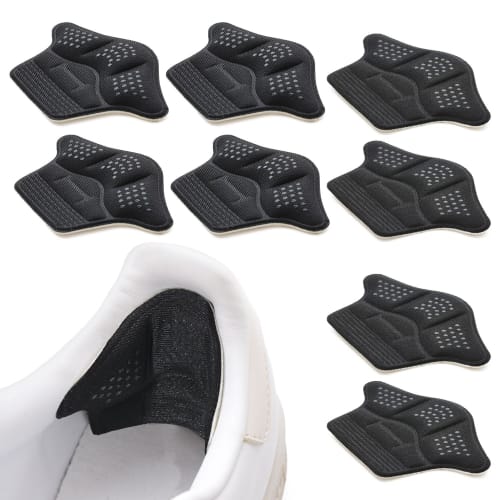 Sekirei Anti-Shoe Blister Pads, Prevents Blisters, Heel Pads, Protects Heels, 4 Pairs x 8 Sheets, Anti-Shoe Tape (Black)