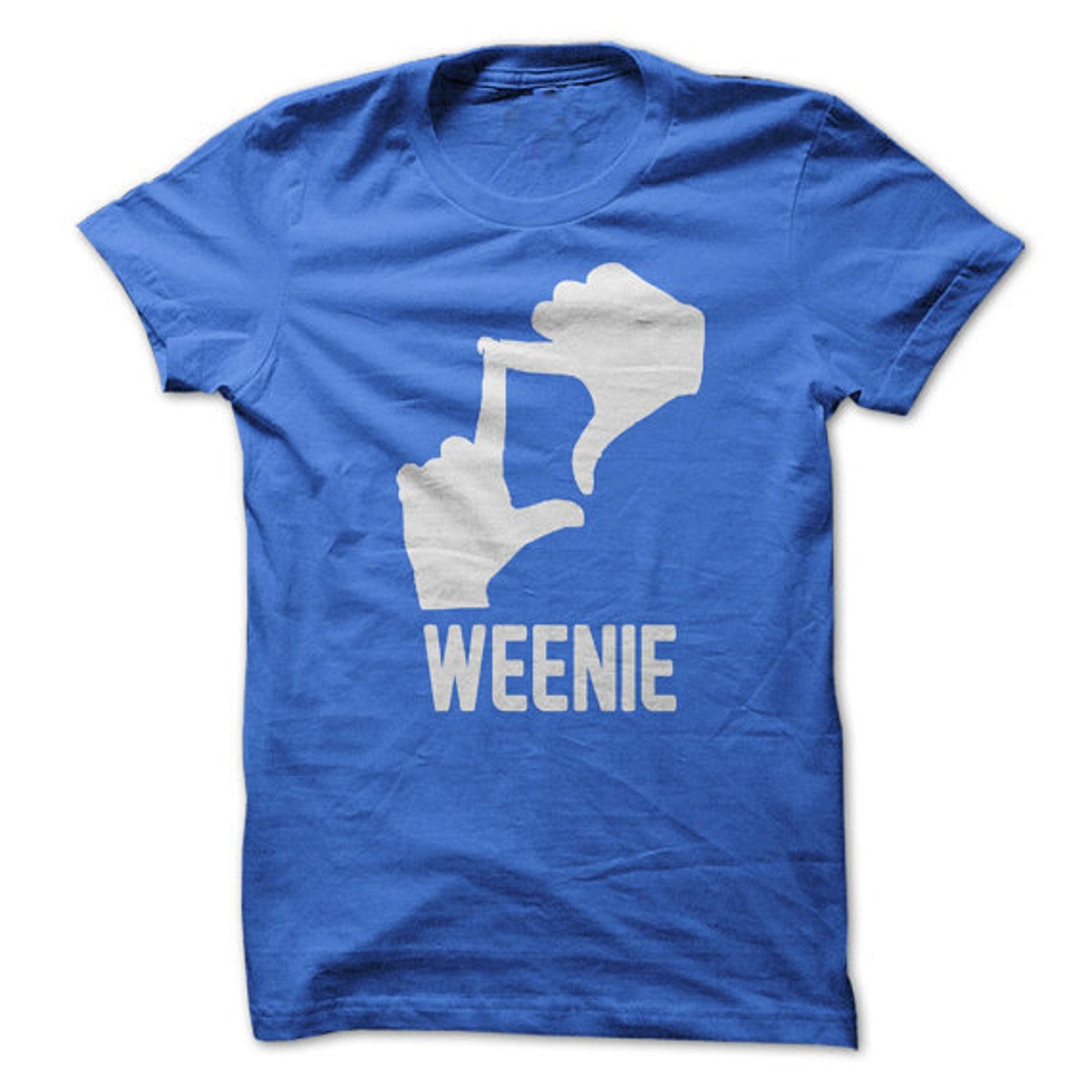 L7 Weenie T-Shirt Design - Royal Blue Shirt with White Print M