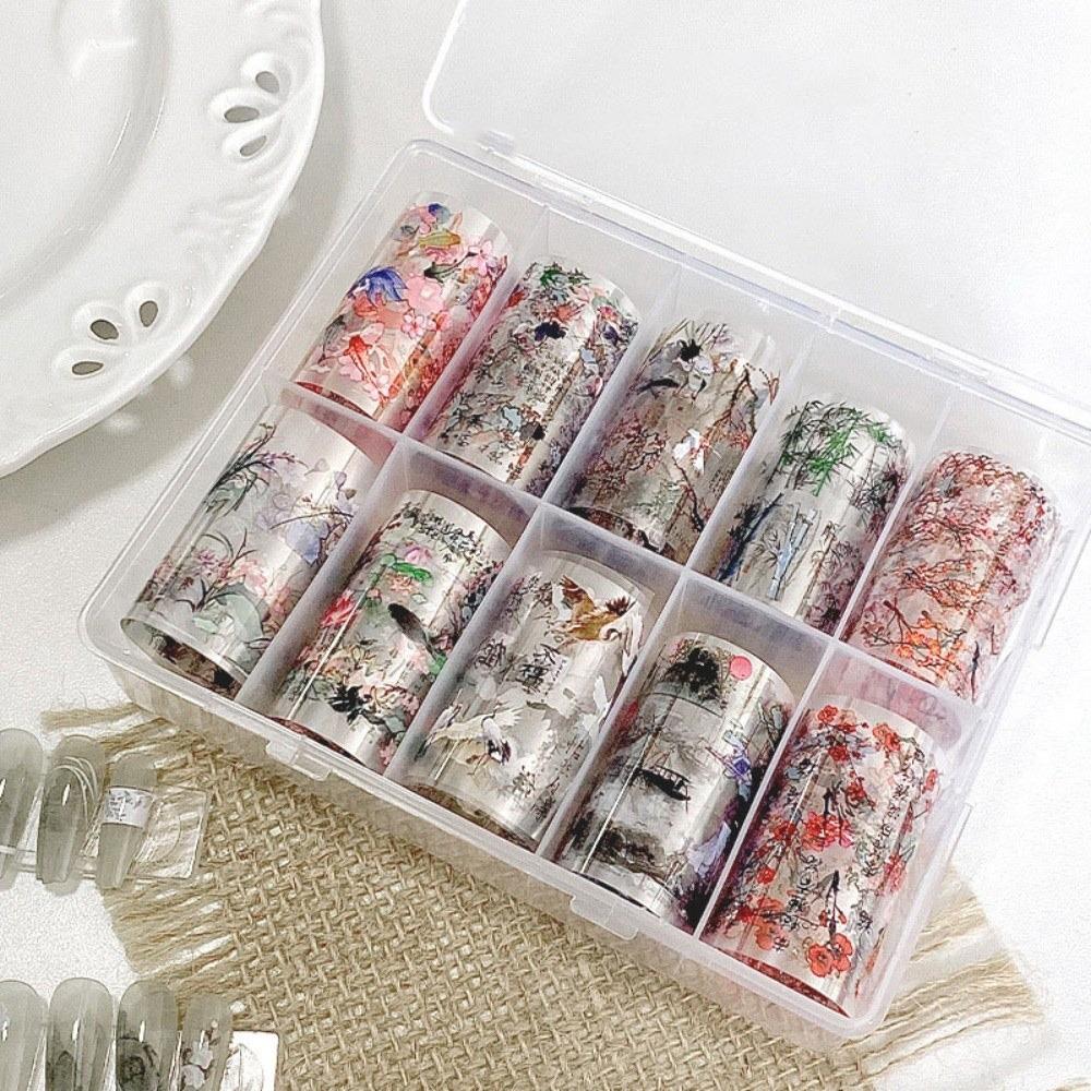 Leopard Print Nail Stickers Lace Design Nail Art Stickers Fashion Manicure Decals  Nail Decoration