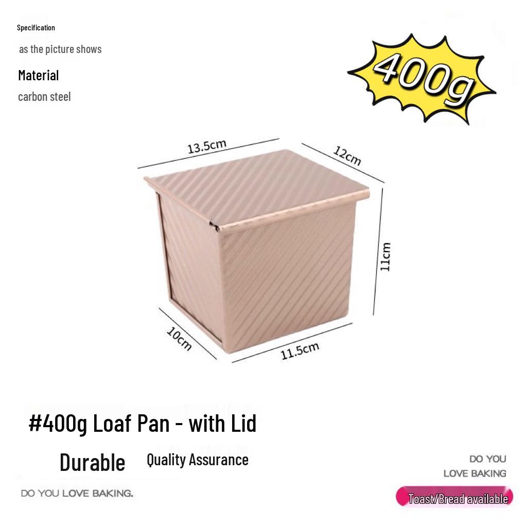 Золотистая волна Антипригарная форма для тостов и хлеба с крышкой, 530 г