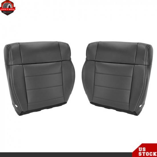 Leather Black Fit For Jeep Wrangler 2007-2012 Driver+Passenger Bottom Seat Cover