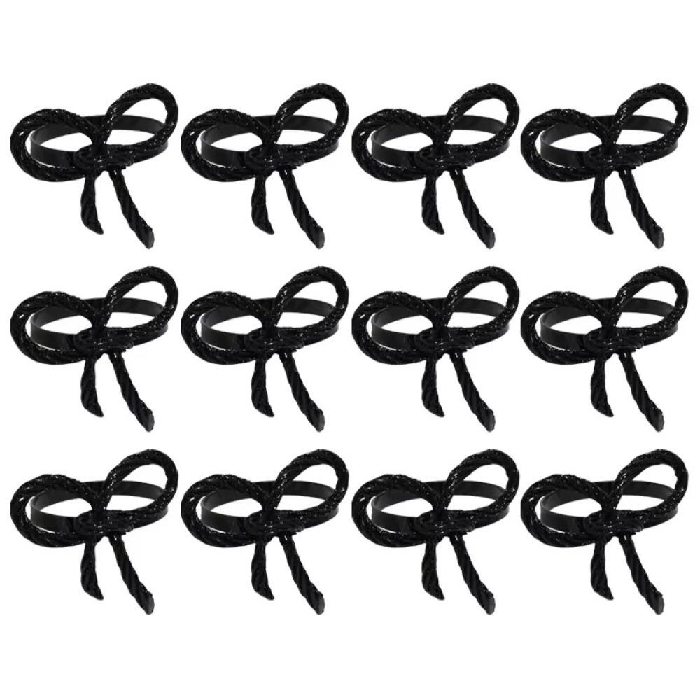 1/6/12pcs Gold Napkin Ring Buckles Metal Dinnig Table Decoration  For Wedding Birthday Party