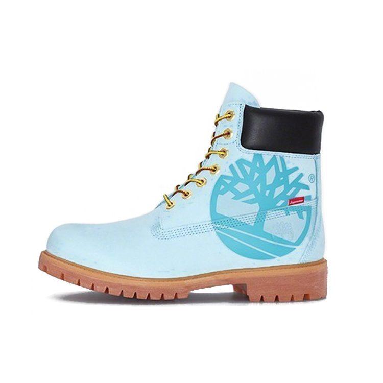 Timberland X Supreme Stivali Impermeabili da 6 Pollici 'Blu Con Logo' A2MTD