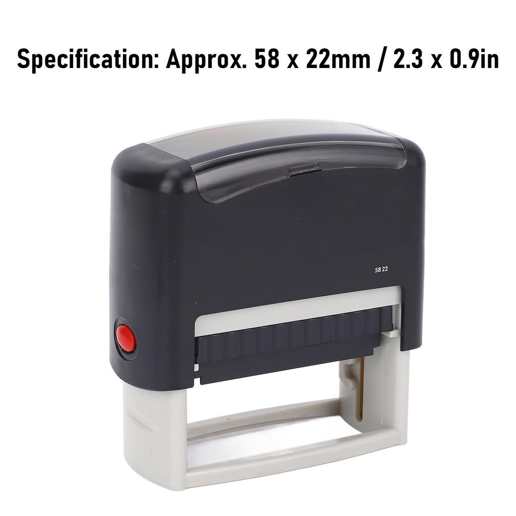 Letter Stamper Refillable Reusable 58x22MM Portable Design High Visibility Automatic Stamper with Tweezers for Office Stamping
