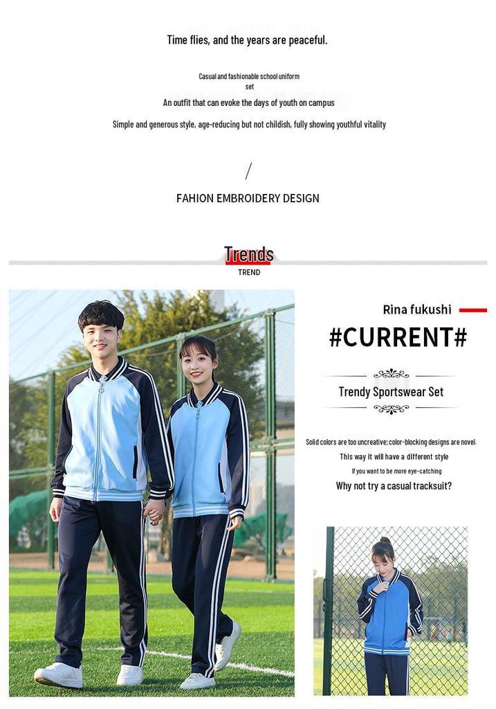 2021 Unisex Spring & Fall Sport Suit: Youth Casual & School Uniform for Running with Print Design