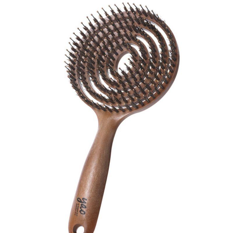 Wood Circle Boa Brush