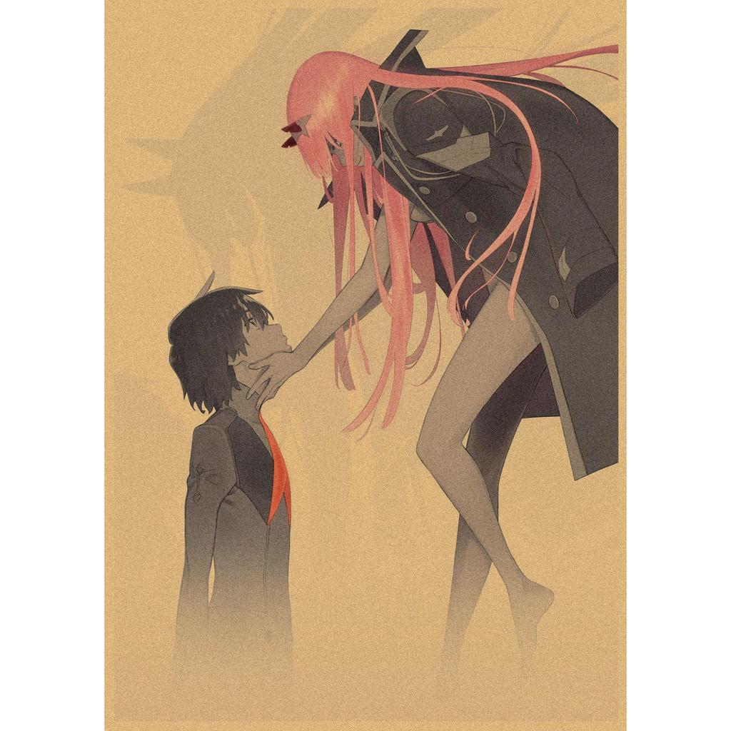 National Team DARLING In the FRANXX Retro Kraft Paper Anime Poster 261 for Wall Decoration