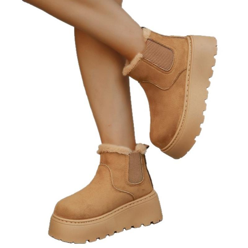 Winter New Thick-soled Velvet Thickened Snow Boots Women's Foreign Trade Large-size Warm Towel Short Boots Cotton Shoes
